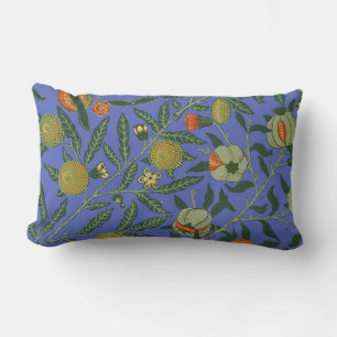 William Morris Pomegranate Blue Colorful Tapet Lumbarkudde