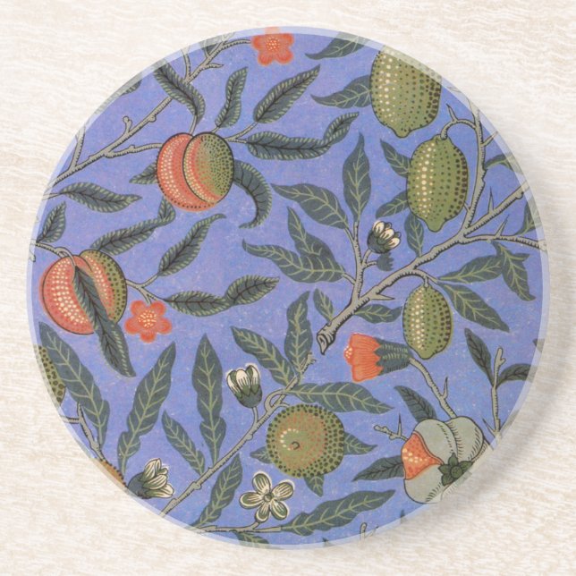 William Morris Pomegranate Blue Colorful Tapet Underlägg (Framsidan)