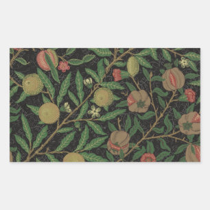 William Morris Pomegranate Classic Fruit Rektangulärt Klistermärke