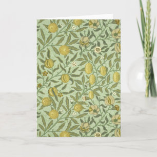 William Morris Pomegranate Fruit Design Kort