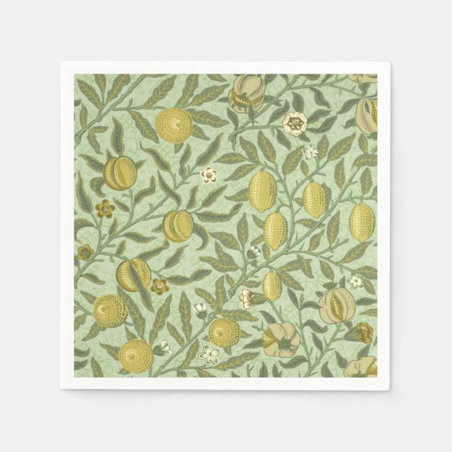 William Morris Pomegranate Fruit Design Pappersservett (Framsidan)