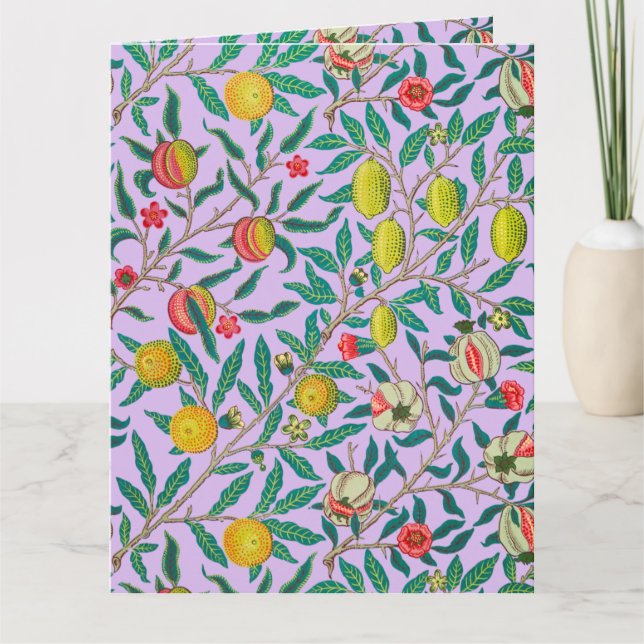 William Morris Pomegranate in Violet Card Kort (Framsida)