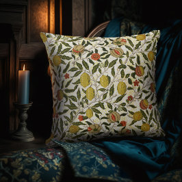 William Morris Pomegranate Lemons Gult Fruits Kudde