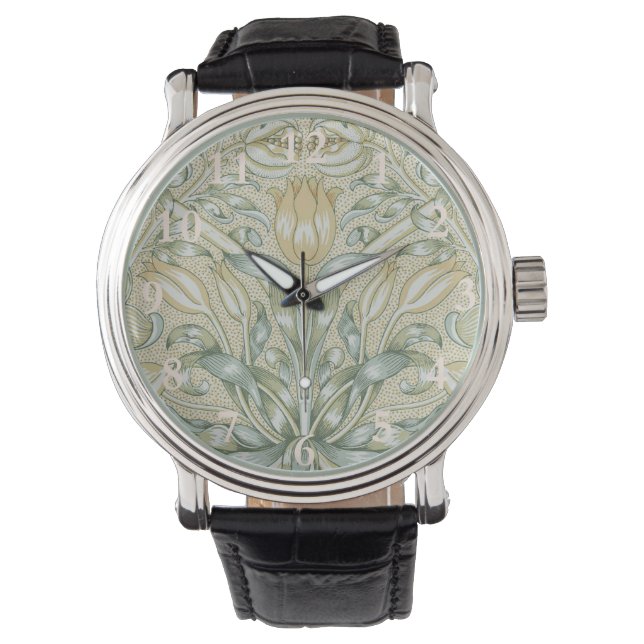 William Morris Pomegranate Mönster Antik Lilja Armbandsur (Framsida)