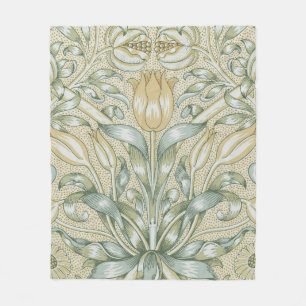 William Morris Pomegranate Mönster Antik Lilja Fleecefilt