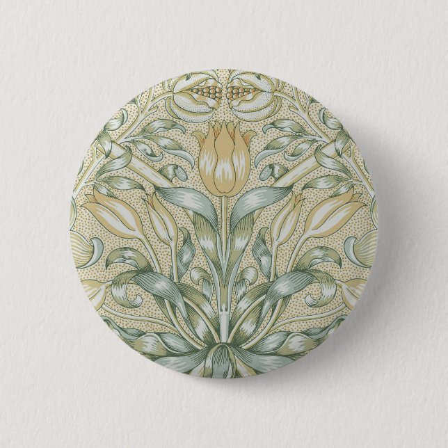 William Morris Pomegranate Mönster Antik Lilja Knapp (Framsida)