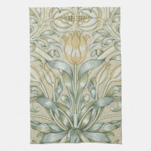 William Morris Pomegranate Mönster Antik Lilja Kökshandduk