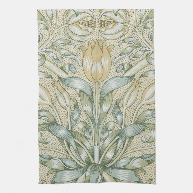 William Morris Pomegranate Mönster Antik Lilja Kökshandduk (Vertikal)