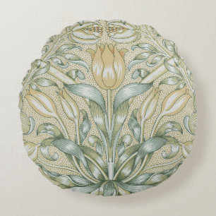 William Morris Pomegranate Mönster Antik Lilja Rund Kudde