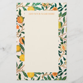 WILLIAM MORRIS "POMEGRANATE" MÖNSTER STATIONERY BREVPAPPER
