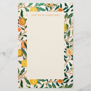 WILLIAM MORRIS "POMEGRANATE" MÖNSTER STATIONERY BREVPAPPER