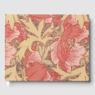 William Morris Poppies Blommigt Art nouveau Mönste Gästböcker