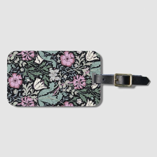 William Morris Poppy Botanical Victorian Wallpaper Bagagebricka (Framsida horisontal)