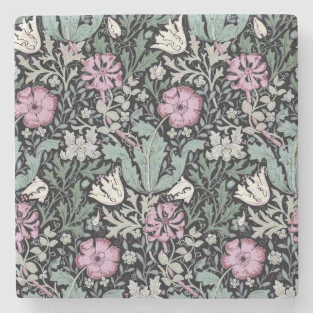 William Morris Poppy Botanical Victorian Wallpaper Stenunderlägg (Framsidan)