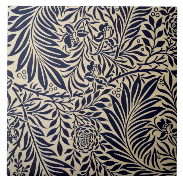 William Morris populär mönster, Spray Kakelplatta (Framsidan)