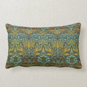 William Morris Pre-Raphaelite Dragon Pillow Lumbarkudde