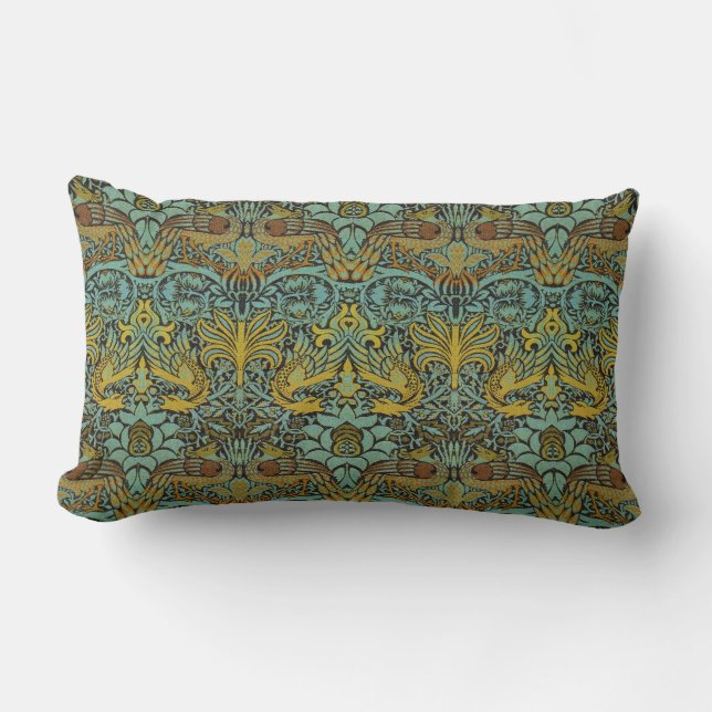William Morris Pre-Raphaelite Dragon Pillow Lumbarkudde (Framsida)