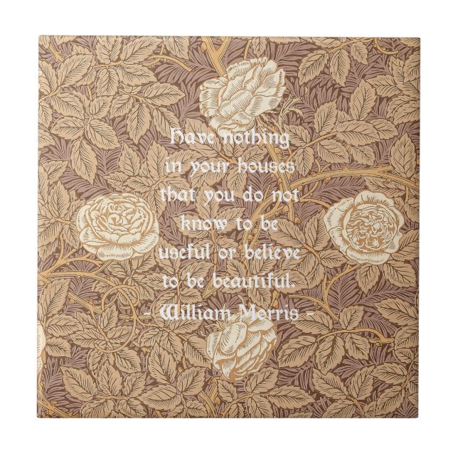 William Morris Quotation Kakelplatta (Framsidan)