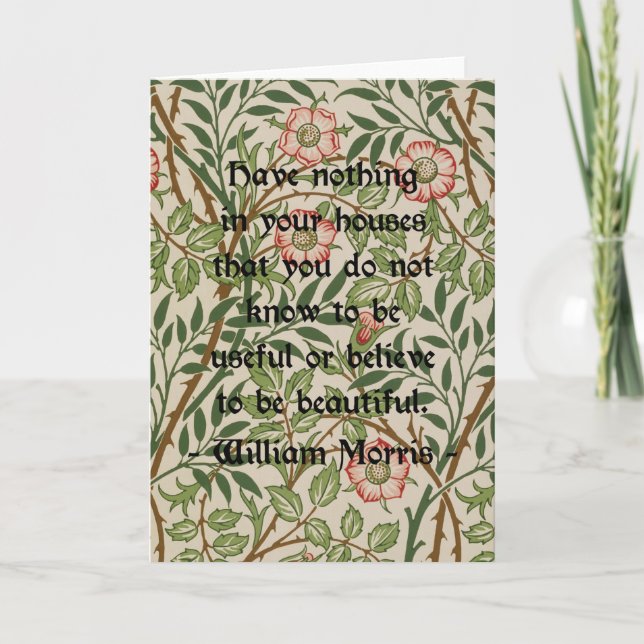 William Morris Quote Kort (Framsida)