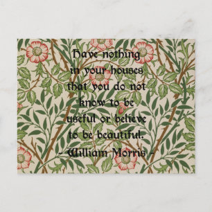William Morris Quote Vykort
