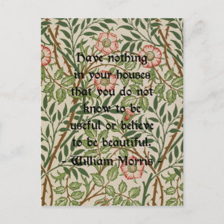 William Morris Quote Vykort