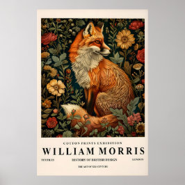 William Morris rävdekoration, Botaniskt tryck, Mör Poster