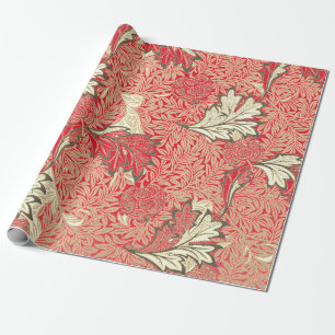 William Morris RED GIFT Wrapping Papprare Presentpapper