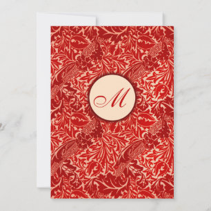 William Morris Red Lövs bröllopsinbjudan Inbjudningar
