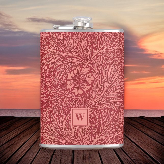 William Morris Red Marigold Mönster med Initial Fickplunta (Skapare uppladdad)