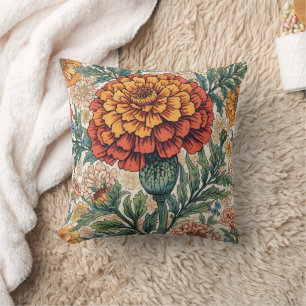 William Morris ringblomma Vintage blomster Kudde