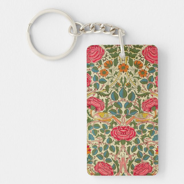 William Morris Ro Blommigt Chintz Rosa (Framsidan)