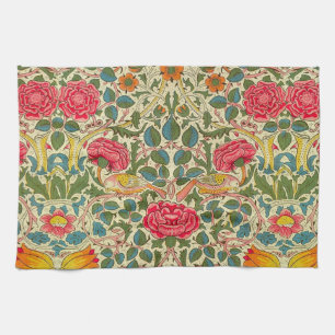 William Morris Ro Blommigt Chintz Rosa Kökshandduk