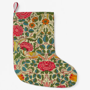 William Morris Ro Blommigt Chintz Rosa Liten Julstrumpa