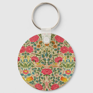 William Morris Ro Blommigt Chintz Rosa Nyckelring