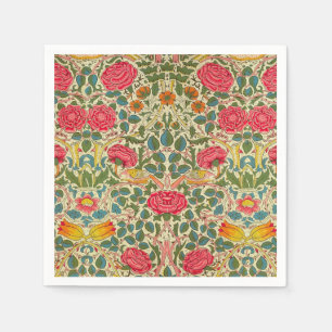 William Morris Ro Blommigt Chintz Rosa Pappersservett