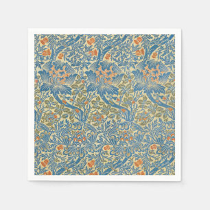 William Morris Ro & Thistle Blommigt Blue Pappersservett