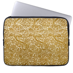 William Morris Ro & Thistle Blommigt Golden Laptop Fodral