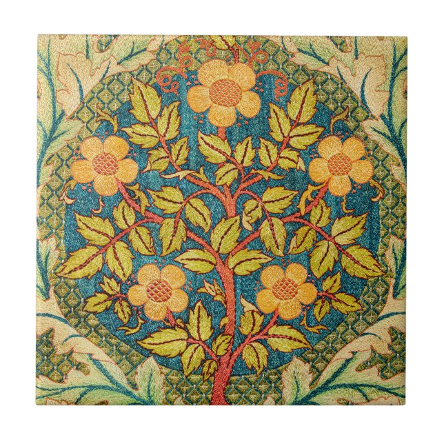 William Morris Ro WAN: Classic Arts & Crafts Kakelplatta (Framsidan)
