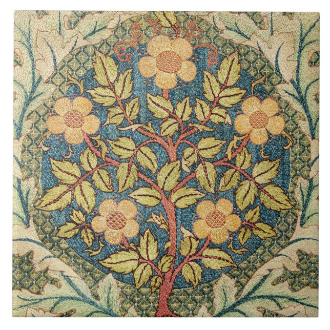 William Morris Ro Wandan Cushion Cover Classic Kakelplatta (Framsidan)