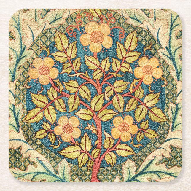 William Morris Ro Wandan Underlägg Papper Kvadrat (Framsidan)