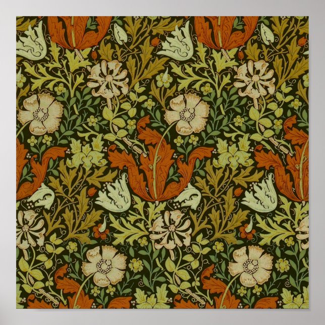 William Morris - Röntgentextildesign Poster (Framsidan)