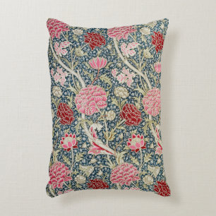 William Morris Rosa och Red Fabric Pillow Prydnadskudde