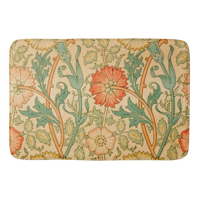 William Morris Rosa och Ro berömd mönster Badrumsmatta (Framsidan)