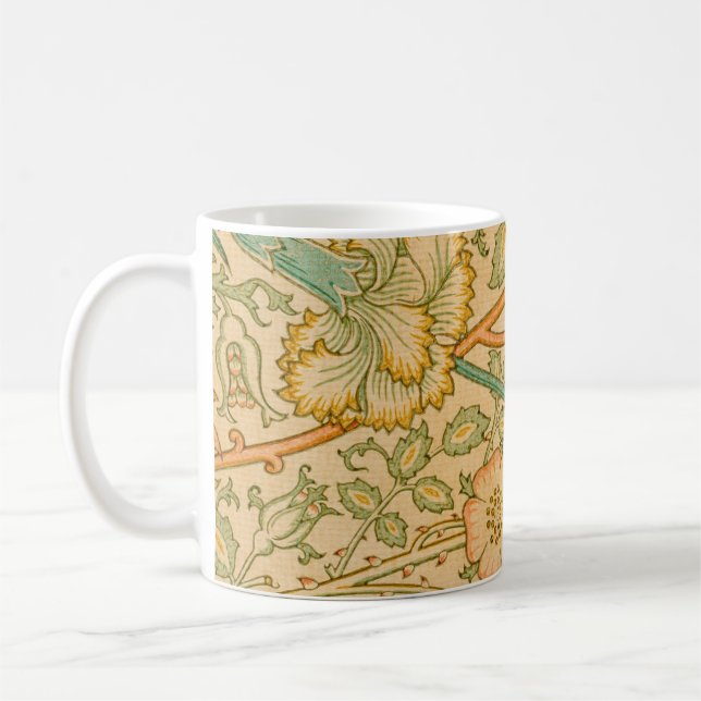 William Morris Rosa och Ro berömd mönster Kaffemugg (Vänster)