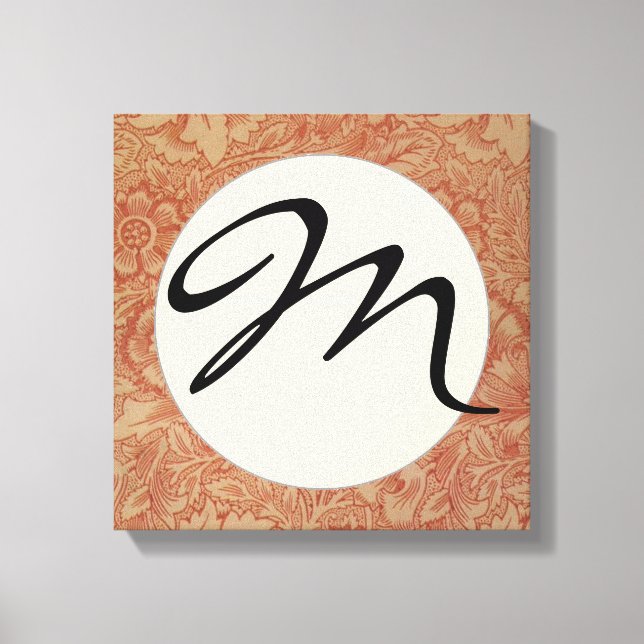 William Morris Rosa Poppy Flower Blommigt Canvastryck (Framsida)