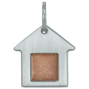 William Morris Rosa Poppy Flower Blommigt ID-bricka Husdjur