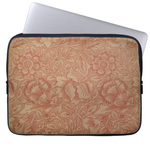 William Morris Rosa Poppy Flower Blommigt Laptop Fodral