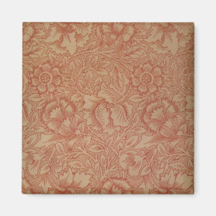 William Morris Rosa Poppy Flower Blommigt Magnet