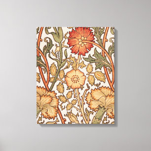 William Morris Rosa ros Flower Tapet Mönster Canvastryck
