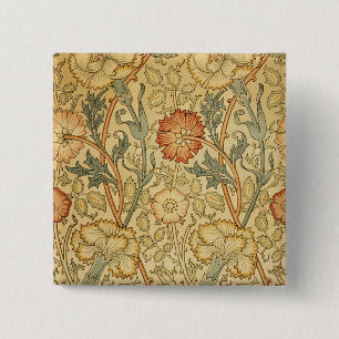 William Morris Rosa ros Flower Tapet Mönster Knapp